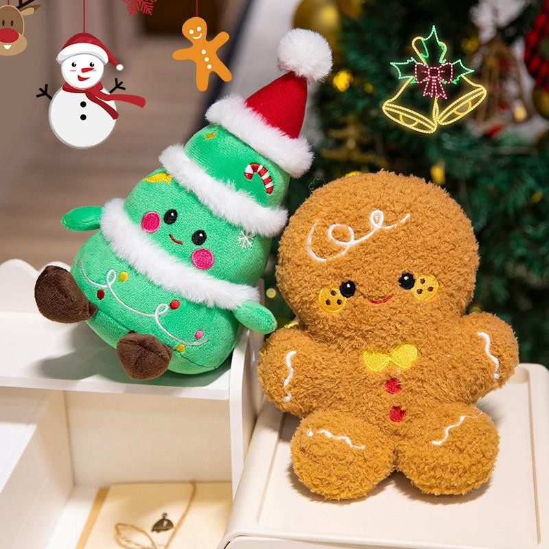 Fashnics Weihnachtsbaum-Plüschfiguren Lebkuchenmann Schneemann und Reh als Dekoration, Höhe: 23 cm - Bild 3