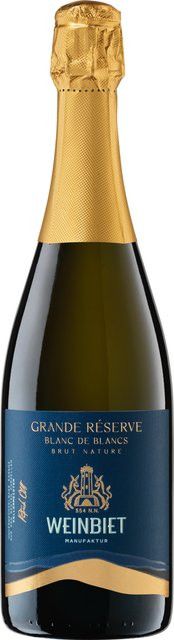 Weinbiet Manufaktur Sekt Grande Réserve Blanc de Blancs, Chardonnay, 2020, Pfalz, Brut Nature, 12,0 %, 0,75 l - Bild 1