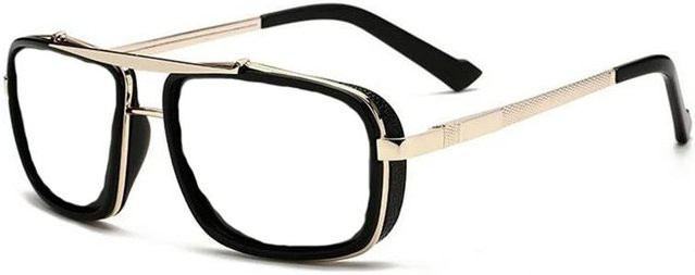 Yiran glasses Korrektions-Sonnenbrille, Herren, Vollrand, quadratisch, grau, schwarz - Bild 1