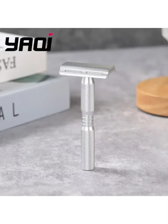 YAQI Ghost Sicherheits-Bartrasierer, Aluminium, Silber, Unisex - Bild 3