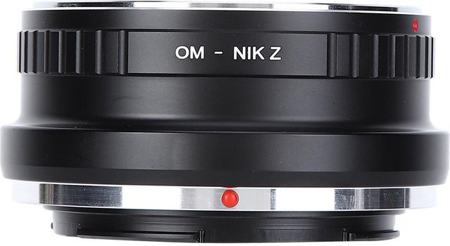 Fikaz OM-NIK Z Objektivadapterring für Olympus OM-Mount auf Nikon Z-Mount, Schwarz - Bild 1