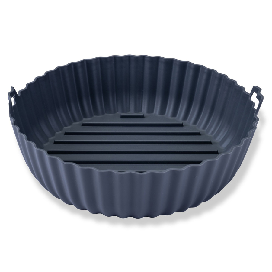 Fackelmann Silikonform für Heißluftfritteuse, rund, grau, Durchmesser: 19 cm - Bild 3