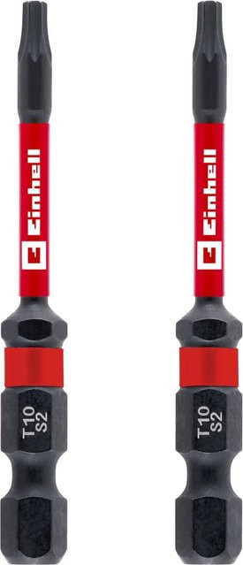Einhell Impact Bit-Set T10 mit Doppel-Torsion, 2-teilig, rot, Edelstahl - Bild 1
