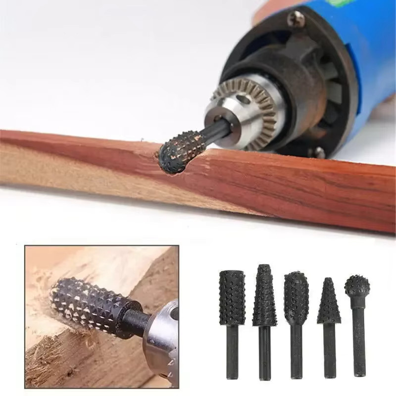 KRIOCY Bohrer Set für Holzbearbeitung, 5 Stück, Schwarz, 1/4 Zoll - Bild 2