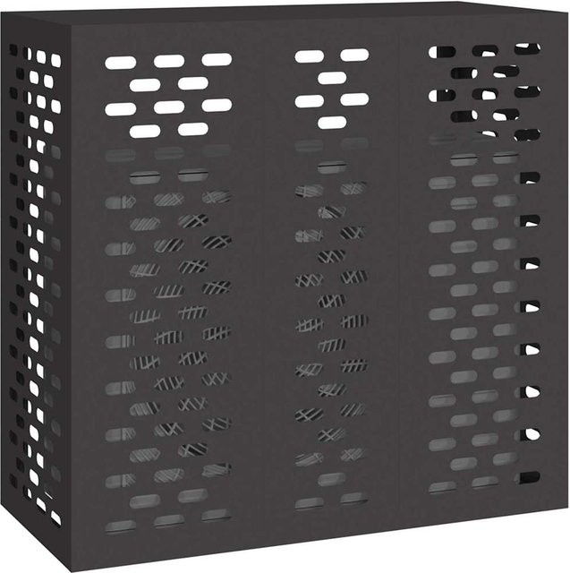 Klimaanlagenabdeckung aus Stahl von VD Home Furnishing in Schwarz, H x B x T: 105 x 110 x 50 cm - Bild 1