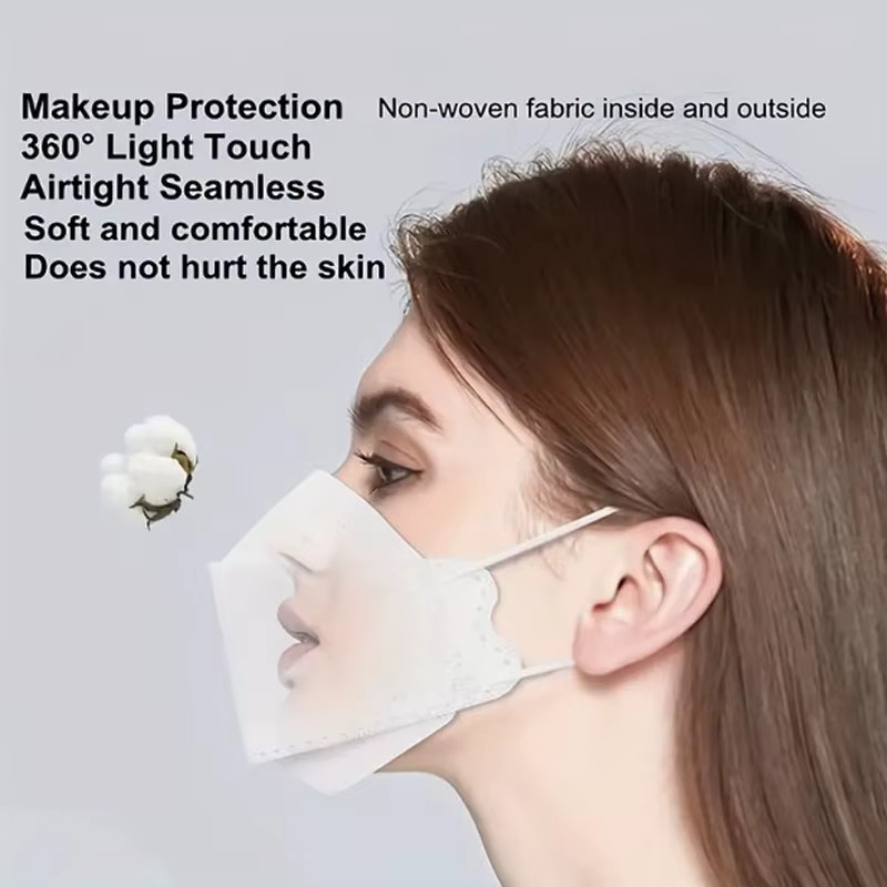 KN95-Masken in Schwarz und Weiß, 5-lagiges und atmungsaktives Design, staubdicht und langlebig - Bild 3