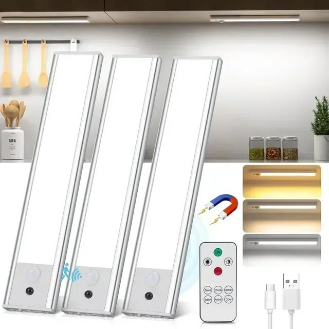 SKYSHADOW LED-Nachtlicht mit Bewegungssensor, weiß, wiederaufladbar über USB - Bild 1