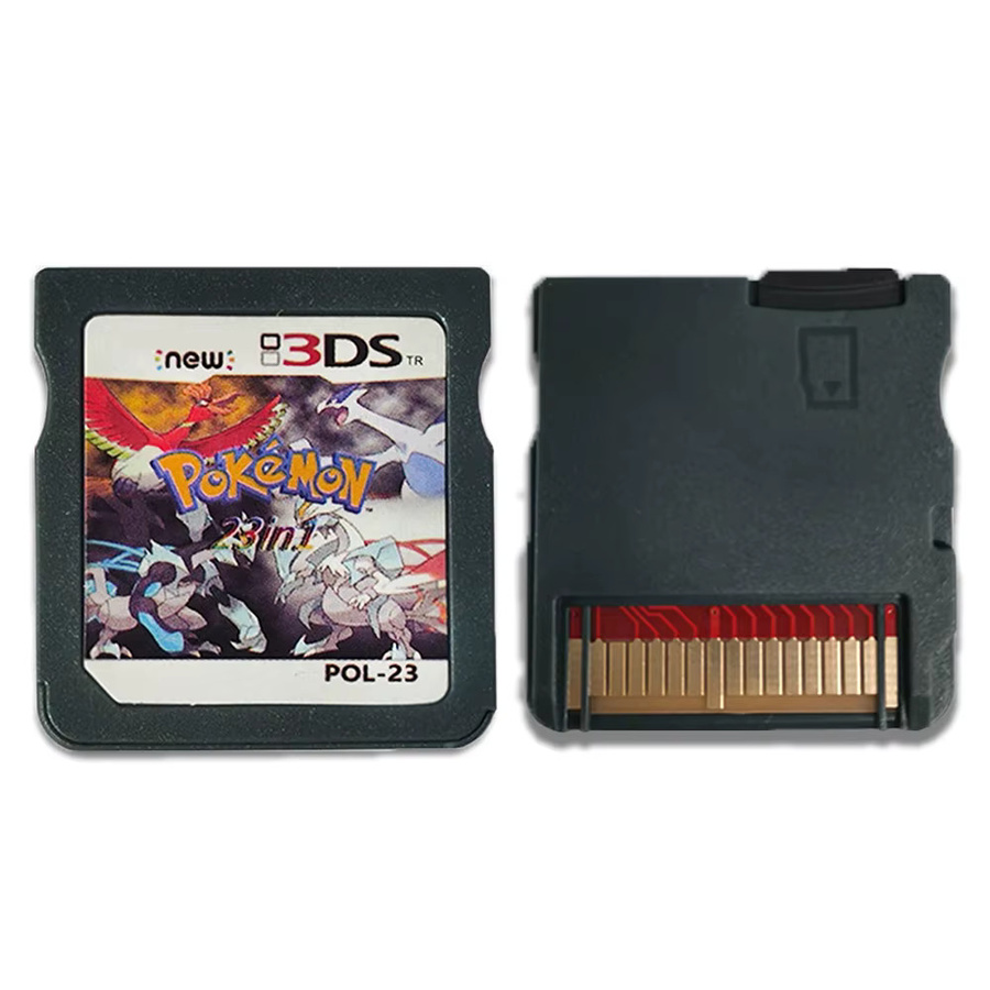 R4 DS Game 23in1 4in1 Pokemon-Serie Speicherkarte für NDS und 3DS Videospielkonsolen in Schwarz mit Pokemon HeartGold, Platinum und SoulSilver US-Version - Bild 2