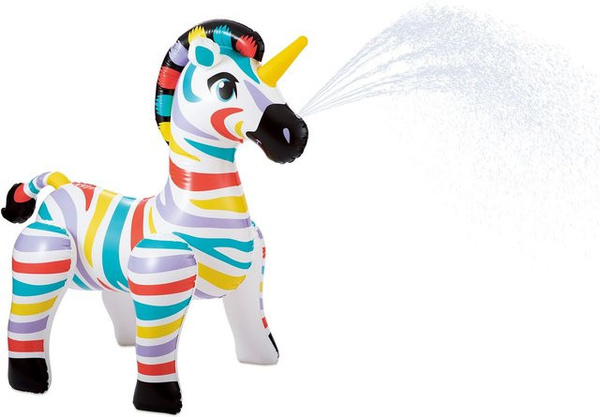 Summer Waves Zebracorn Wassersprinkler bunt aufblasbar