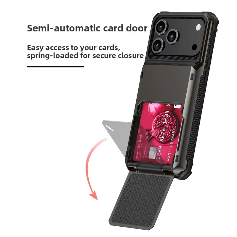szHAIyu Brieftasche Handyhülle mit Kartensteckplatz und hartem PC-Schutz für iPhone 11 bis iPhone 17 Pro Max in Schwarz oder Blau - Bild 3