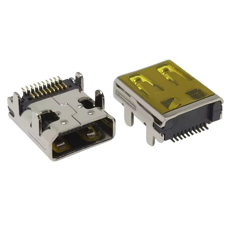 5er Set Mini Micro HDMI 19 Pin SMT High-Definition Buchse Typ D in Silber - Bild 2