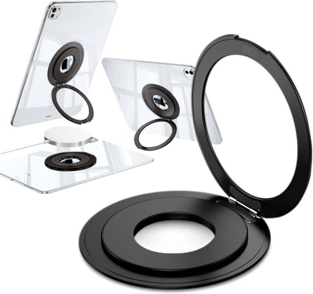 OLPAY Magnetische 360-Grad-drehbare Ringhalterung aus Metall für den Schreibtisch, Tablet-Ständer für iPad und Kindle, Blau - Bild 1