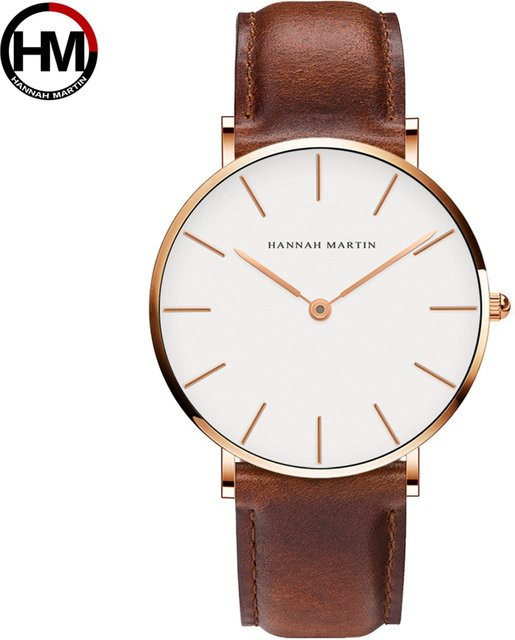 Hannah Martin Armbanduhr, Quarz, Edelstahl, Silber, Leder, Herren - Bild 1