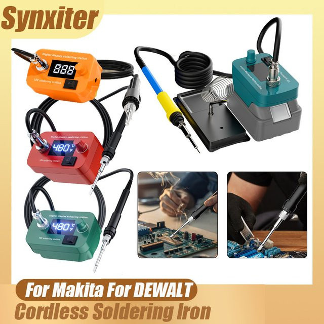 Synxiter Kabelloser Lötkolben für 18V Akkus von Makita, DeWalt, Milwaukee und Bosch, Elektronisches Schweißset für Reparaturen - Bild 1