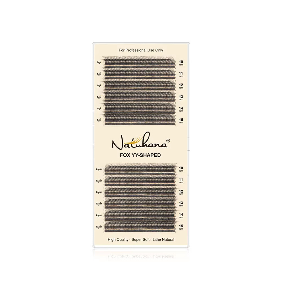 NATUHANA Fox YY Falsche Wimpern, mattschwarz, Volumenwimpern - Bild 5