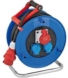 Brennenstuhl Garant CEE 1 Industrie- und Baustellen-Kabeltrommel Schwarz/Blau mit 20 m H07RN-F Kabel, IP44, 5G2,5 - Bild 2