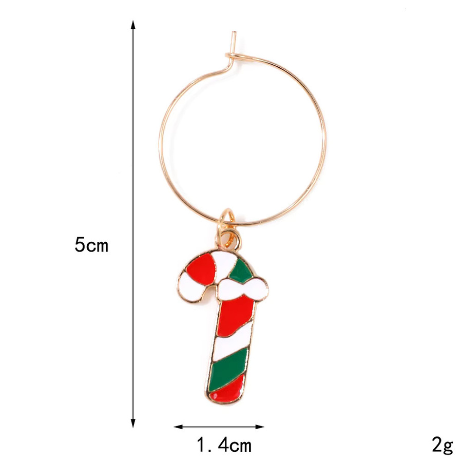 Trebalena Weinglas Charms Weihnachten Moderne Metall Glasidentifikatoren Multicolour - Bild 5
