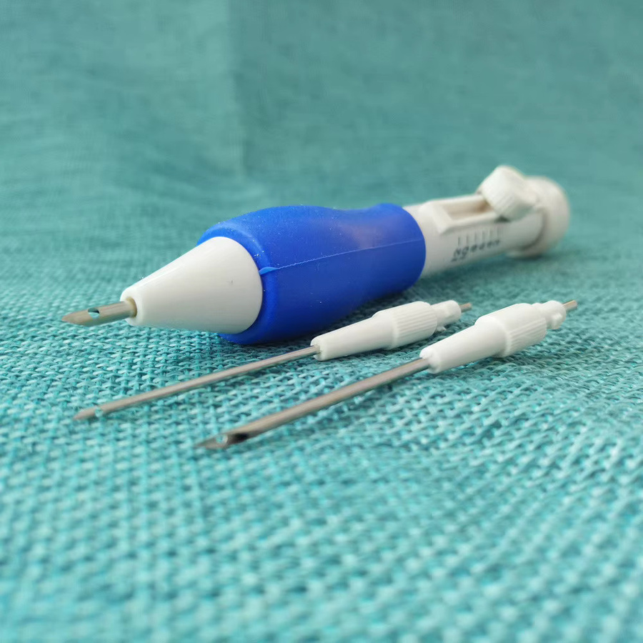 Magic Stickerei Stift mit 4 Nadeln aus Kunststoff in Blau - Bild 2