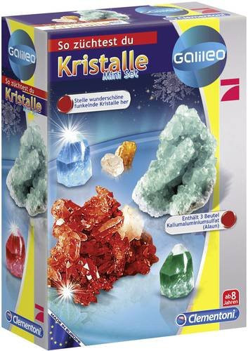 Clementoni Galileo 69936 Kristalle Mini Set Experimentierkasten zum Kristalle selbst züchten für Kinder ab 12 Jahren - Bild 1
