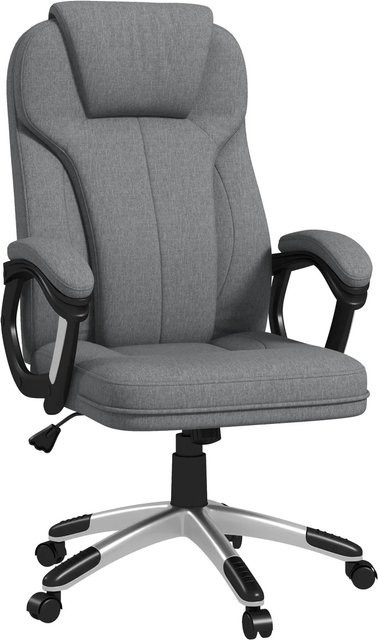 Vinsetto Bürostuhl in Grau mit Wippfunktion und Armlehnen, Tiefe: 66 cm, Breite: 75 cm, Höhe: 110-120 cm - Bild 1