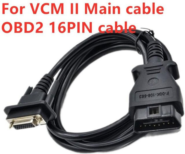 SqueenDio Auto VCM II Hauptkabel F-00K-108-663 VCM2 16pin OBD2 Diagnosetool Schnittstellenkabel in Grau und Schwarz mit USB-C Anschluss - Bild 1