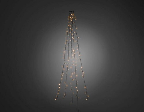 Konstsmide LED-Baummantel in Grün mit warmweißen Lichtern und Bernstein-Effekt aus Kunststoff - Bild 1