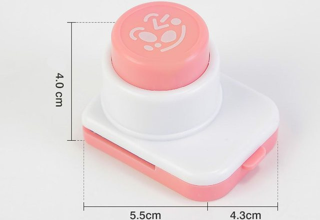 LChome Onigiri-Form Set für Sushi und Bento, quadratische Reisballformen mit Nori-Stanzer und Cartoon-Motiven, Farbe: Rosa - Bild 1