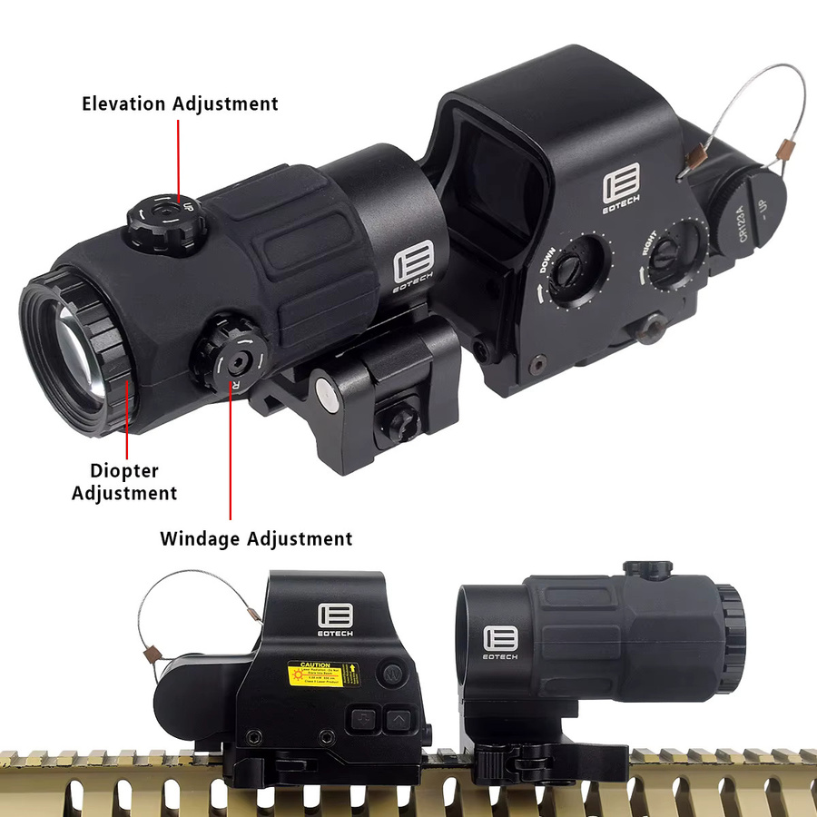 EOTECH Vergrößerungsglas für G43 G33 G45 Holografische Kollimatoren in Schwarz für 20mm Schienen - Bild 4