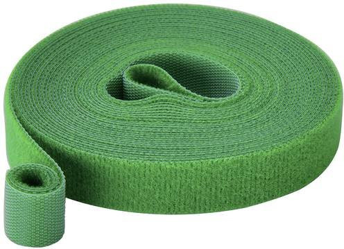 TRU COMPONENTS Klettband zum Bündeln in Grün, Länge: 5 m, Breite: 15 mm - Bild 1