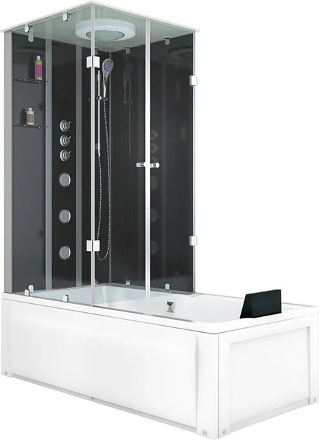 AcquaVapore Whirlpool Dusche Kombination mit Regendusche, Handbrause und Körperdüsen, B/T/H: 90 x 90 x 180 cm - Bild 1