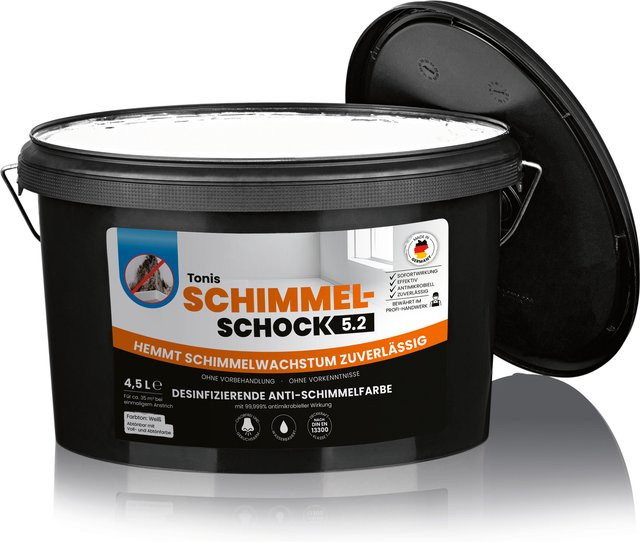Tonis Anti-Schimmelfarbe in Weiß, tintbar, 4,5 l - Bild 1