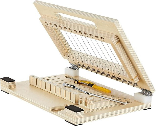 Seifenschneider von Buying Solutions, MB aus Holz und Edelstahl mit Draht zum präzisen Schneiden von 1 bis 12 Seifenstücken in 1-Zoll-Stücken, Farbe: Braun - Bild 1
