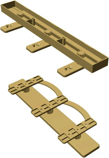 FN Neuhofer Montage-Set Para-fix F mit 3 Lamellen in Beige, B/T/H: 39,0 x 19,0 x 3,0 cm - Bild 1