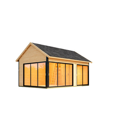 Lasita Maja Gartenhaus Murano naturbelassen braun B/H/T: 595 x 364,8 x 445,5 cm - Bild 4