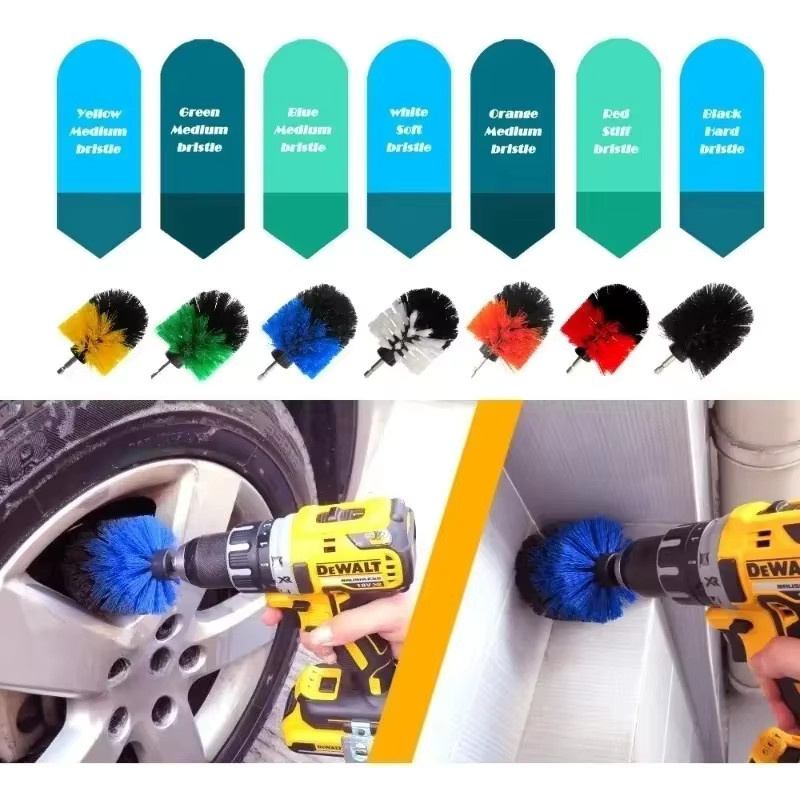 XMSJ Power Scrubber Drill Brush Polisher Bürstenaufsatz-Set in Blau für die Badezimmer- und Küchenreinigung - Bild 4