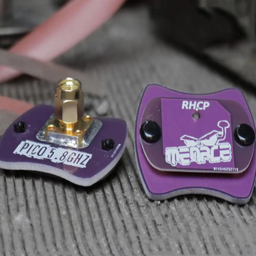 MenaceRC Pico Patch 5.8GHz RHCP SMA FPV Empfänger Patch-Antenne mit 9.4 dBi Verstärkung in Lila für Drohnenrennen und Langstrecken-Flüge - Bild 2