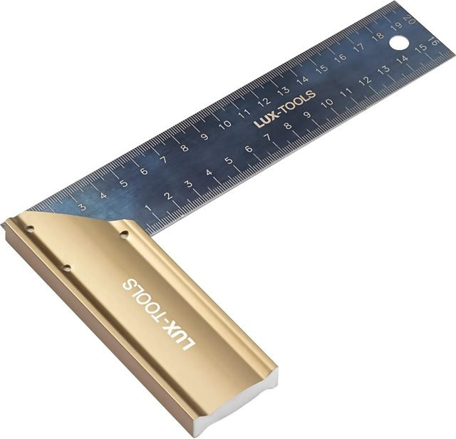 LUX-TOOLS Winkel mit Anschlag in Silber, 200 mm - Bild 1