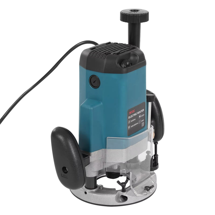 CNCEST Elektrische Oberfräse in Blau mit 2200W Leistung, 6 variablen Geschwindigkeiten und 15 Fräsern - Bild 2