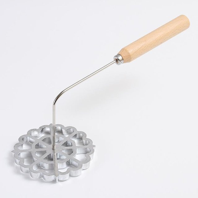 Mango Event Aluminium-Rosetten-Maker mit Griff, Bunuelos-Form und Achappam-Plätzchen-Maker für Gebäck, beige - Bild 1