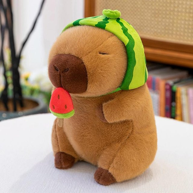Yiran toy Wassermelonen-Capybara Plüschtier, braun, ab 3 Jahre - Bild 1