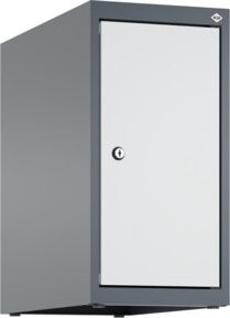 C+P Aufsatzschrank 7016/7035 aus Stahl mit Zylinderschloss und 1 Abteil, B/T/H: 50 x 25 x 50 cm, Anthrazitgrau/Lichtgrau - Bild 1