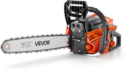 VEVOR Benzin Kettensäge 52ccm mit 45,72 cm Schwert, 2kW 2-Takt Motorsäge in Orange - Bild 1