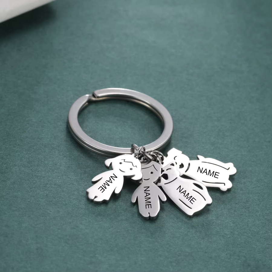 Schlüsselanhänger Edelstahl, Silber, Unisex, Charm - Bild 2