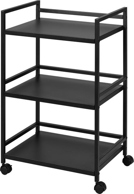 LIVARNO Servierwagen modern in Schwarz aus Metall und Kunststoff, B/T/H: 48,5 x 36,5 x 75,0 cm - Bild 1