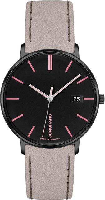 Junghans Armbanduhr, Quarz, Edelstahl, 34 mm, Schwarz, Damen - Bild 1