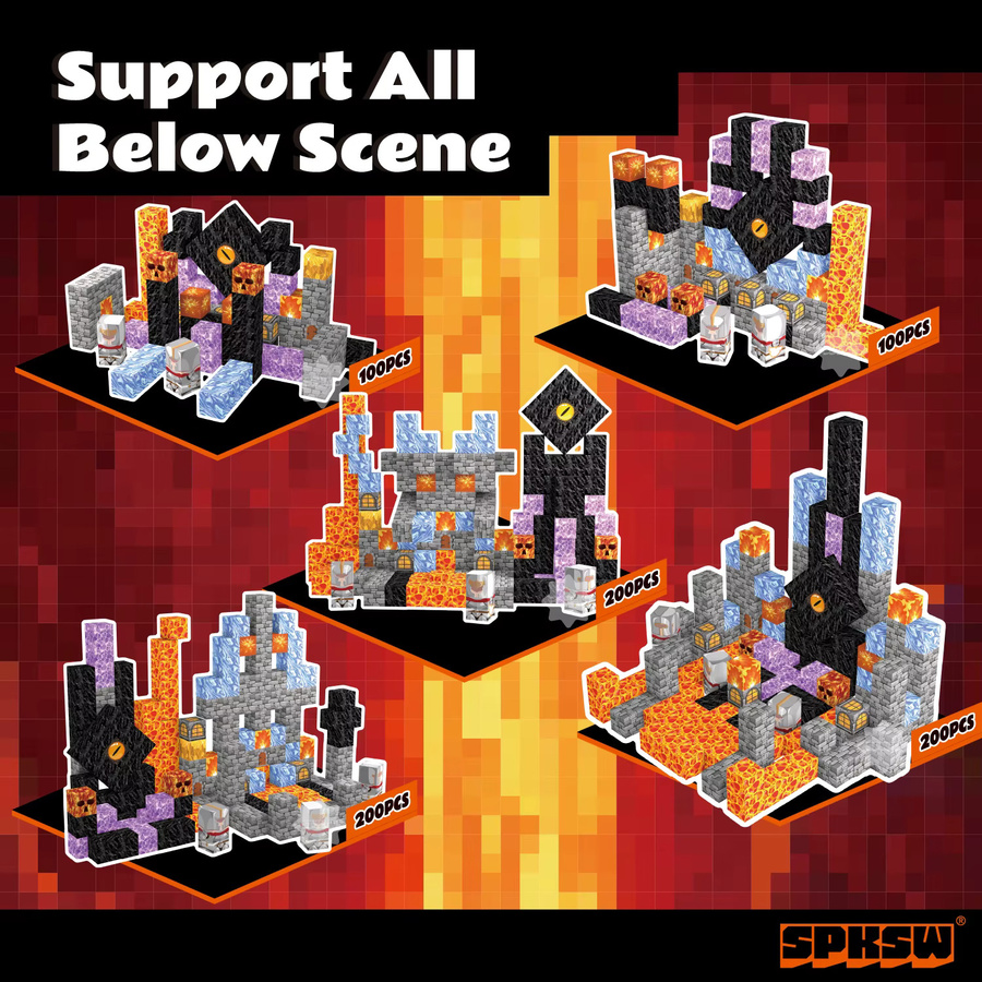 HUATEC Lava-Bausteine-Set, Minecraft, Bauspielzeug, ab 3 Jahre - Bild 4