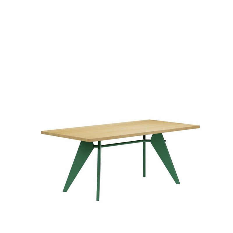 Vitra Em Table in Braun mit rechteckiger Form und Trestle-Gestell - Bild 2