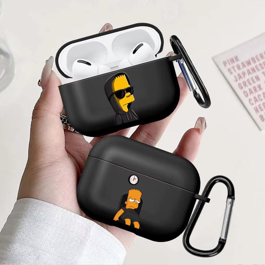 Schutzhülle im Simpsons Cartoon Design für AirPods Pro und AirPods 1 2 3 4 in Schwarz - Bild 3