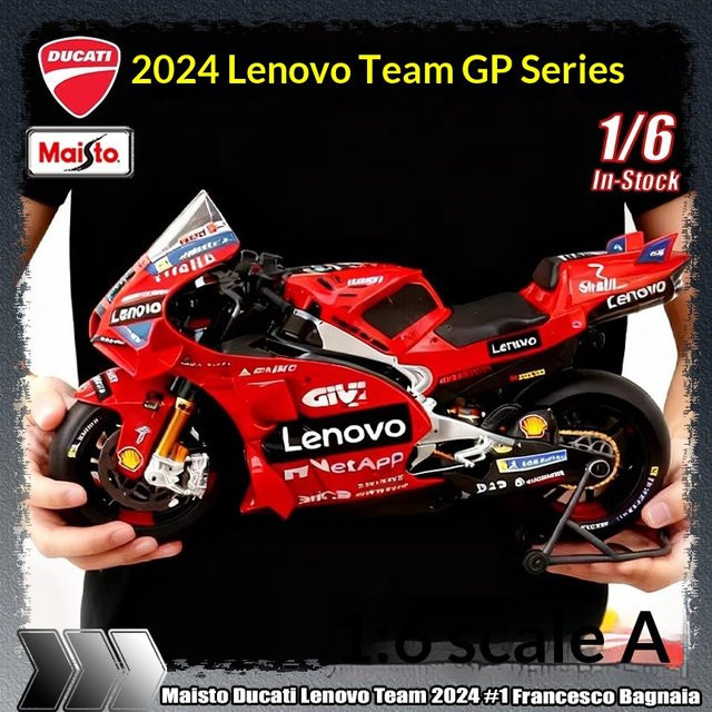 Maisto Ducati Lenovo Team 2024, Motorrad Racing Modell, 1:6, Metall - Bild 1