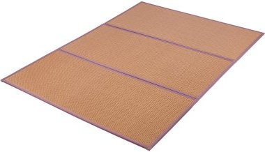 VEVOR Japanische Tatami-Matte aus natürlichem Rattan, faltbar, beige, B/T: 203,2 x 139,7 cm - Bild 1